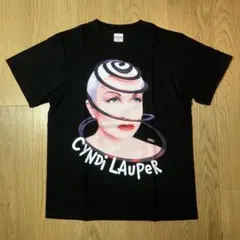 XL シンディローパー スパイラルTシャツ 武道館フェアウェルツアー　公演グッズ Lサイズ シンディローパー スワールテキストTシャツ 武道館
