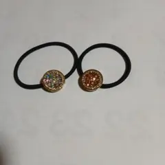 ストーンヘアゴム2個セット