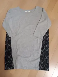 CYNTHIA ROWLEY グレー 七分袖 チュニック