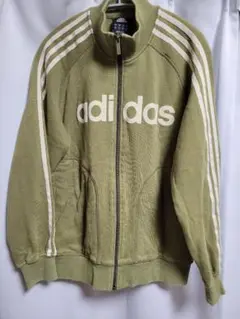 アディダス adidas　トラックジャケット　コットン　カーキ 90s