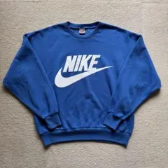 90s NIKE crew sweat L ブルースウェット