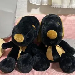 スヌーピーぬいぐるみ 2体セット 黒