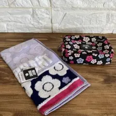 MARY QUANT 花柄タオルとポーチセット