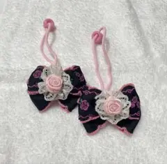 リボンヘアゴム 2個セット