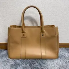 美品 銀座ワシントン トートバッグ 本革 レザー キャメル A4対応 大 