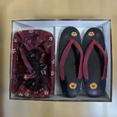 和装用バッグ 草履 セット 紅葉柄 巾着