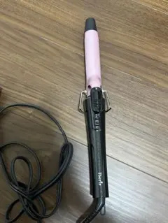 ピンク カールヘアアイロン 温度調整機能付き