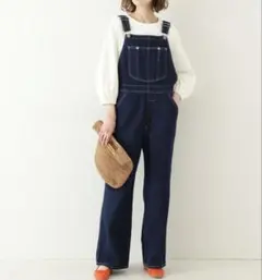 SLOBE IENA LE DENIMバックオープンオーバーオール 38