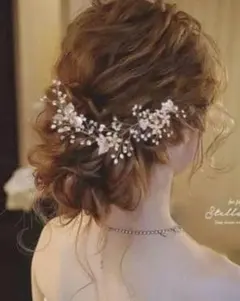 ヘッドドレス 小枝 フラワー ウェディング ヘッドアクセサリー