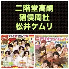 二階堂高嗣 猪俣周杜 松井ケムリ 切り抜き 月刊ザテレビジョン 月刊TVガイド