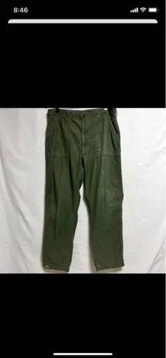 60's 米軍実物 OG-107ファティーグ ベイカーパンツ W38