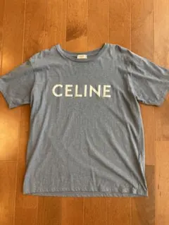 レア新品同様！CELINE ロゴ Tシャツ ブルー Sサイズのサムネイル