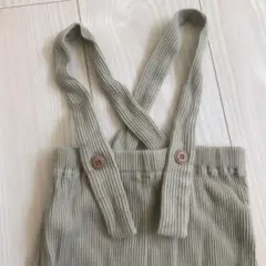 【新品】サスペンダー付き リブ　レギンス　100 くすみカラー