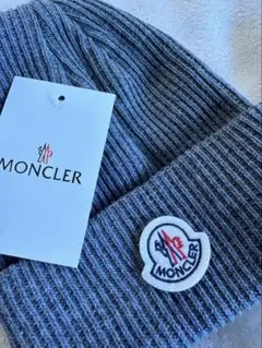 MONCLER ニット帽 グレー