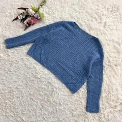 『green label relaxing』メッシュクロップド長袖ニットセーターのサムネイル