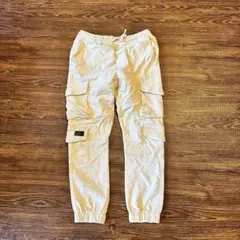 zara クリーム色 Mサイズ スウェットカーゴパンツ