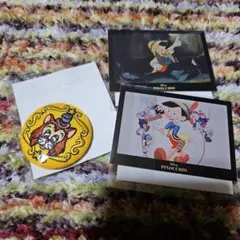 ディズニー　セガ ラッキーくじ 　ギデオン 刺繍缶バッジ