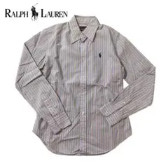 ラルフローレン シャツ　長袖　ストライプ　レディース　水色　ピンク　黄色　4