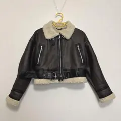 低身長　フライトジャケット　ボアジャケット　韓国　冬服