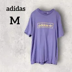 adidas アディダス【M】パープル ロゴTシャツ カジュアル