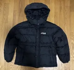 【希少モデル】FILA ダウンジャケットFM9473 黒M 超撥水加工フード付き