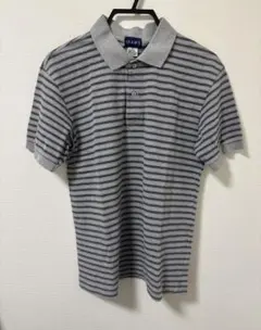 BEAMS ポロシャツ グレー ボーダー Mサイズのサムネイル