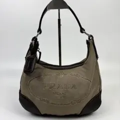 PRADA プラダ　トートバッグ　ワンショルダーバッグ　ジャガード　キャンバス