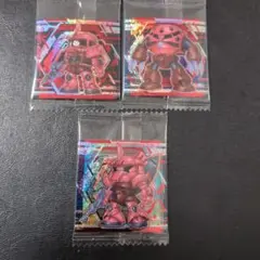 機動戦士ガンダム シールウエハース ６弾 決別の鬨 シャア専用レア3枚セット
