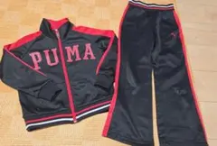 PUMA　ジャージ上下　120 赤、黒　女の子