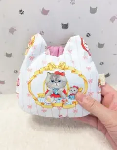⑥猫ちゃんバネポーチ(10cm口金)