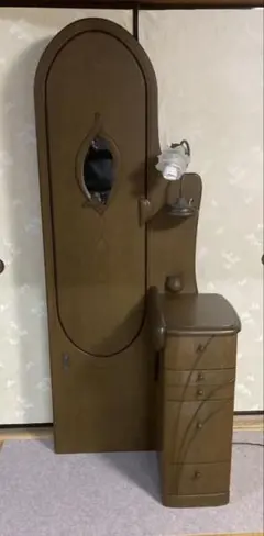 お値引き可能】ブラウン ドレッサー 花柄彫刻 - メルカリ