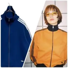 【超美品‼️】 80s adidas ジャージ デサント 5号 小松菜奈 紺 古着