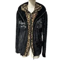 Session Leopard Layered Velour Hoodie 初期 SESSION Leopard Layered Velour Hoodie 44 - メルカリ