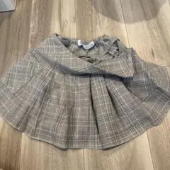グレー系チェック プリーツスカート