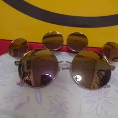 ミッキー型サングラス ピンクゴールド