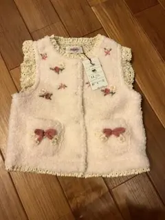 Souris ベビーベストピンク　【新品未使用】　　80