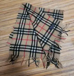 Burberry チェック柄マフラー カシミヤウール100%