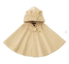 MIKI HOUSE ベビーマイクロファーマント　ベージュ