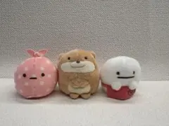 すみっコぐらし　てのりぬいぐるみ ３個セット　かわうそ、 おばけ、ふろしき