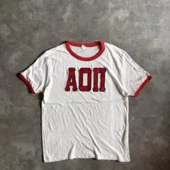 90s ヴィンテージ リンガーTシャツ ホワイト M シングルステッチ カレッジのサムネイル