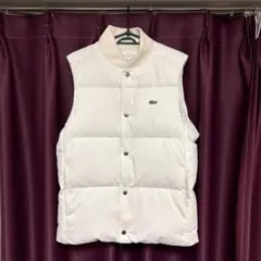 LACOSTE ホワイト ダウンベスト