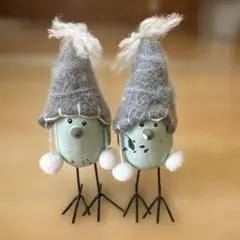 水色の鳥のオーナメント