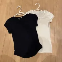 【美品！早い者勝ち！】ZARA ネイビーM　ホワイトS Tシャツ