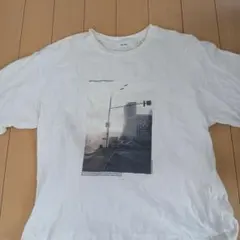 【niko and...】 フォトプリント 半袖Tシャツ ホワイトLサイズ