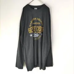 〈コスビー〉未使用　長袖Ｔシャツ　ロゴ　ダークグレー　4L