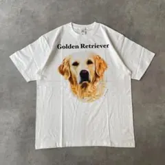 アニマルTシャツ ゴールデンレトリバー Tシャツ 犬 XL 白 15440