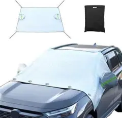 未使用 汎用 SUV車用フロントガラスカバー 凍結防止 収納袋付 反射テープのサムネイル