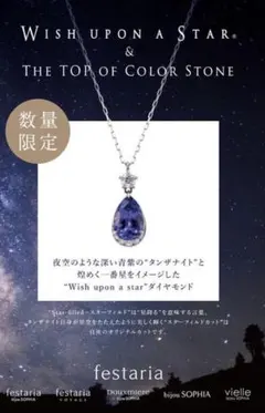 フェスタリア　タンザナイト　ダイヤモンド　ネックレスのサムネイル