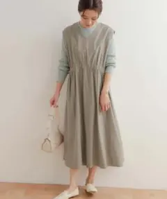 URBAN RESEARCH DOORS フロントギャザージャンパースカート