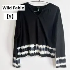 Wild Fable 【S】 黒 タイダイ 長袖カットソー おしゃれ レディース